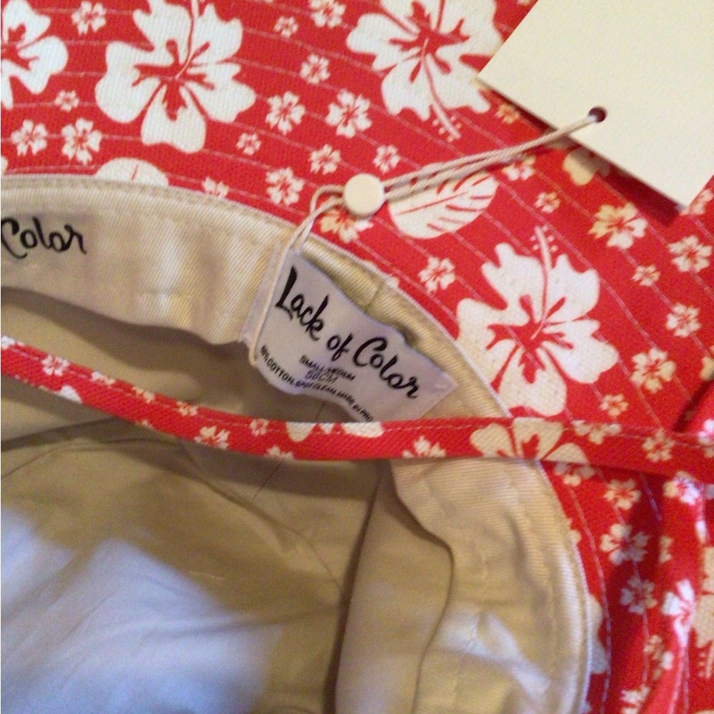1 LEFT ! Rare Lack of  Color hibiscus cotton bucket hat - Picture 4 of 7